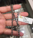 香港代购 周生生专柜PT990闪耀镭射珠男女款铂金项链 圆珠项链