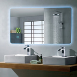 五福星无框圆角浴室镜背光镜led灯带镜卫生间镜子化妆镜子带灯镜