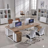 亚汇斯办公家具 职员办公桌 电脑桌 四人办公桌 员工桌钢木组合桌