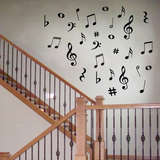 音乐墙纸贴儿童房琴室装饰音乐符号贴纸 墙贴学校幼儿园音符其他
