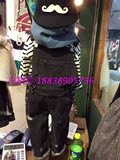 韩国童装米莱2015秋冬男女童破洞背带牛仔长裤裤子爆款的牛仔裤子