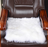 羊毛椅垫坐垫 办公椅坐垫纯羊毛餐椅垫 老板椅垫方垫加厚美臀长毛