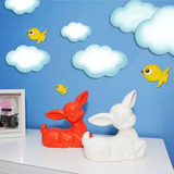 三合可移除背景装饰墙贴 云朵 客厅电视卧室儿童房必备墙贴纸