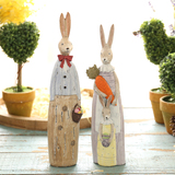 创意礼物工艺品树脂可爱动物橱窗摆设家居客厅桌面兔子摆件装饰品
