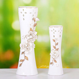 简约陶瓷花瓶摆件客厅电视柜台面餐桌家居白色装饰品结婚礼物礼品