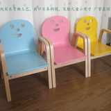 儿童椅子外贸韩国实木椅靠背椅幼儿园卡通椅笑脸小板凳宝宝椅BB凳