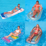 成人水上浮排 双人水上游泳充气浮床 海滩躺椅 游泳船