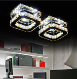 现代简约LED水晶方形吸顶灯 客厅灯卧室灯过道创意灯 餐厅书房水