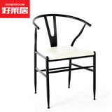 铁艺Y型餐椅会客洽谈椅靠背椅子美式复古彩色创意椅休闲椅酒吧椅
