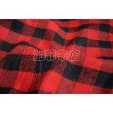法兰绒布料 红黑格 4.8元半米 色织格子绒布 围巾衬衣衬衫