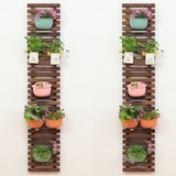 实木制墙面装饰壁挂花架 庭院木网格爬藤架 户外碳化防腐木栅栏