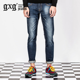 【断码XXL码】gxg.jeans男装时尚潮男士小脚牛仔裤修身#43605057