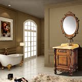欧式复古优雅低调奢华雕花典雅经典仿古法式美式豪华浴室落地柜