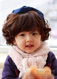 婴幼儿假发套韩版儿童假发婴儿假发套宝宝摄影短卷发女童发饰发卡