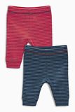 现货NEXT正品代购男宝宝新生儿红条纹打底裤两条装992-008