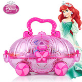 迪士尼公主儿童化妆品过家家化妆盒小公主无毒化妆彩妆车女孩玩具