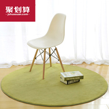 昕彤美家圆形地毯 简约卧室床边客厅茶几家用加厚纯色 电脑椅地毯