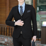 2016春新款西服套装韩版修身男士西装套装职业工作面试商务西装