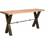 LOFT 美式乡村 复古做旧书桌 怀旧书桌 铁艺吧台桌 铁艺实木桌子