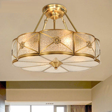 全铜灯吊灯 欧式美式焊锡灯 巴洛克书房卧室客厅餐厅复古吊灯具