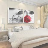 欧式墙上挂画客厅装饰画沙发背景墙画卧室床头仿油画花卉双联挂画
