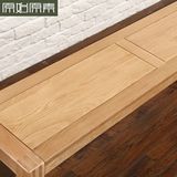 原始原素环保纯实木长条凳大粗腿长凳进口白橡木餐厅家具床尾凳