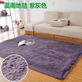 现代简约丝毛满铺地毯客厅沙发茶几卧室床边飘窗垫定制时尚紫灰色