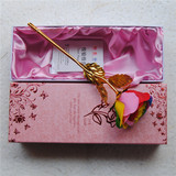 七彩香皂玫瑰花束礼盒24k金箔玫瑰花创意三八节礼物女友闺蜜生日