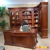欧式书桌子新古典书房写字台迷你电脑桌小户型美式简约实木办公桌