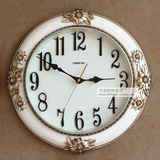 现代欧式钟表挂钟客厅静音挂表简约圆形时钟客厅卧室石英钟墙壁钟