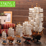 特价 地中海风情 木质帆船工艺装饰品 创意客厅摆件 招财一帆风顺