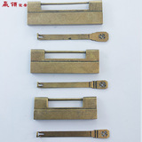 赢领 老式仿古铜锁传统纯铜方锁樟木箱锁扣长7.5/8.5/9.5锁子