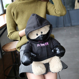 拳击小熊公仔毛绒玩具泰迪熊充电热水袋毛绒娃娃电暖宝暖手宝背包