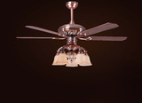 欧柏斯吊扇灯风扇带吊灯木质扇叶欧式客厅餐厅卧室电扇五灯包邮