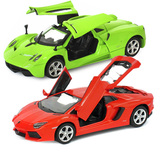 彩利信1:32合金车模法拉利/兰博基尼儿童玩具车回力仿真汽车模型