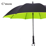 Cmon超大双层男女士黑色商务伞 双人三人自动防风长柄迎宾晴雨伞
