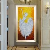 现代简约厚油抽象油画手工绘客厅走廊过道玄关装饰画竖版舞动芭蕾