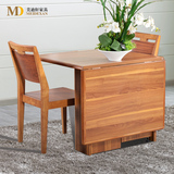 简约板木折叠吃饭桌 餐厅家具 小户型多功能伸缩台餐桌椅组合特价