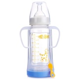 爱得利宽口晶钻玻璃奶瓶套装 新生儿奶瓶 A95 颜色随机