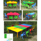 直销幼儿园专用桌六人长方桌塑料桌椅儿童桌子塑料桌儿童学习课桌