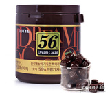 韩国进口零食品乐天LOTTE56%纯黑巧克力罐装90g高纯度巧克力豆