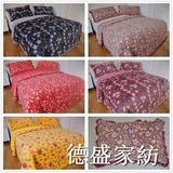 韩国一面绒一面棉印花冬季短毛绒 菲边两用毯子 绒毯 毛毯 床单