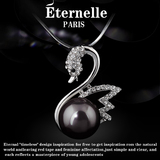 法国Eternelle采用施华洛世奇元素水晶饰品 天鹅珍珠项链七夕礼物