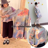 日本贵牌 羊毛油画渲染手绘图案衬衫&连衣裙*Vip*