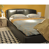 进口牛皮双人床真皮床高箱小尺寸小户型软床CBD1.5米、1.8米婚床
