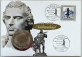 德国 东德 民主德国 1972年 20马克 纪念币 邮币封