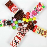 日本进口零食品日本巧克力 meiji明治五宝巧克力豆 5小盒5味装63g