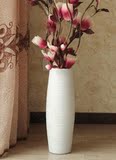 景德镇陶瓷客厅落地黑白色花瓶简约现代干花插花器家居装饰品摆件