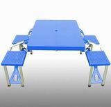 户外折叠桌椅套装 手提箱自驾便携式野餐桌子连体桌ABS工程塑料