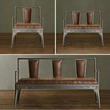 美式仿古LOFT单人餐椅铁艺双人沙发椅子时尚休闲咖啡办公靠背椅
